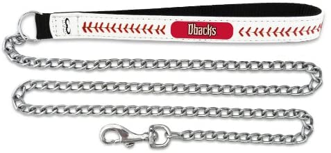 Arizona Diamondbacks Pet Leash Leather Chain Baseball Size Large