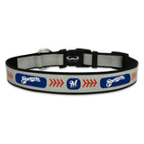 Milwaukee Brewers Pet Collar Reflective Baseball Size CO