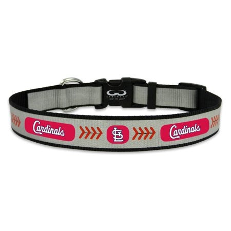 St. Louis Cardinals Pet Collar Reflective Baseball Size Toy