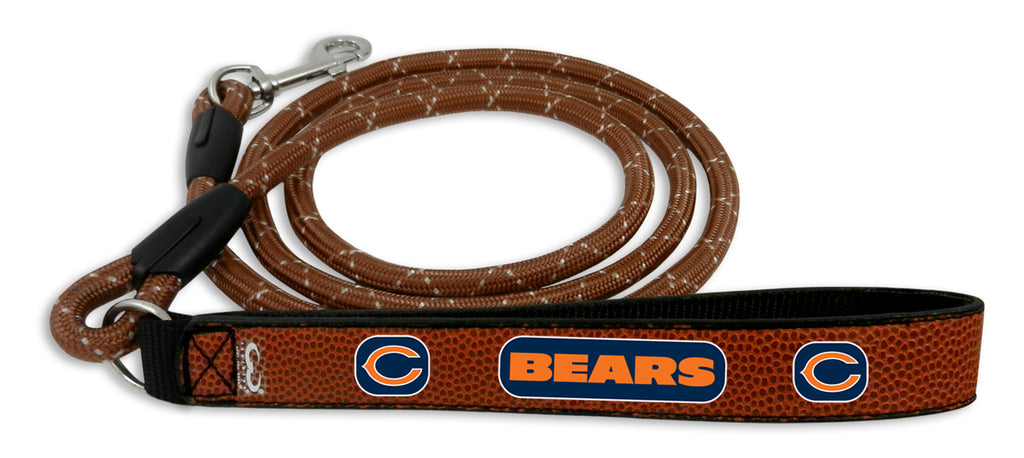 Chicago Bears Pet Leash Football Leather Chain Size