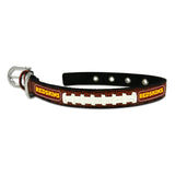 Washington Redskins Pet Collar Leather Classic Football Size CO