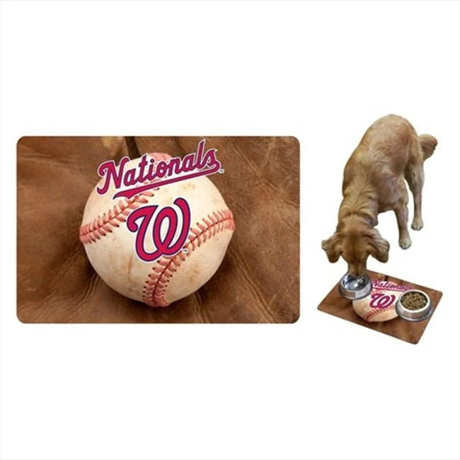 Washington Nationals Pet Bowl Mat Classic Baseball Size Large CO