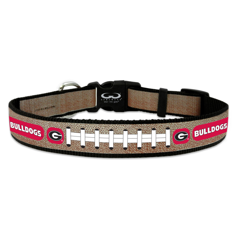 Georgia Bulldogs Pet Collar Reflective Football Size Large CO
