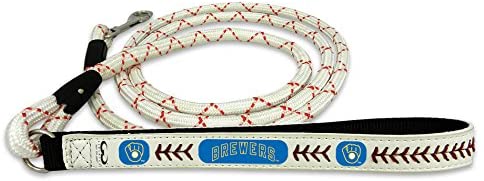 Milwaukee Brewers Retro Baseball Leather Leash M