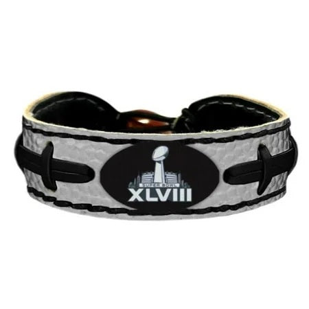 NFL XLVIII Trophy Logo Team Color Football Bracelet CO