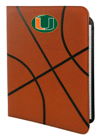 Miami Hurricanes Classic Basketball Portfolio 8.5 in x 11 in