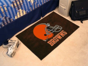 Cleveland Browns Rug 19x30 Starter Style Helmet Design