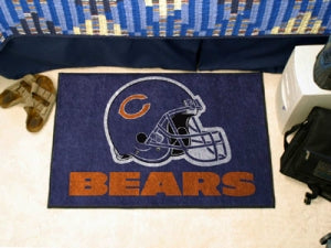 Chicago Bears Rug 19x30 Starter Style Helmet Design
