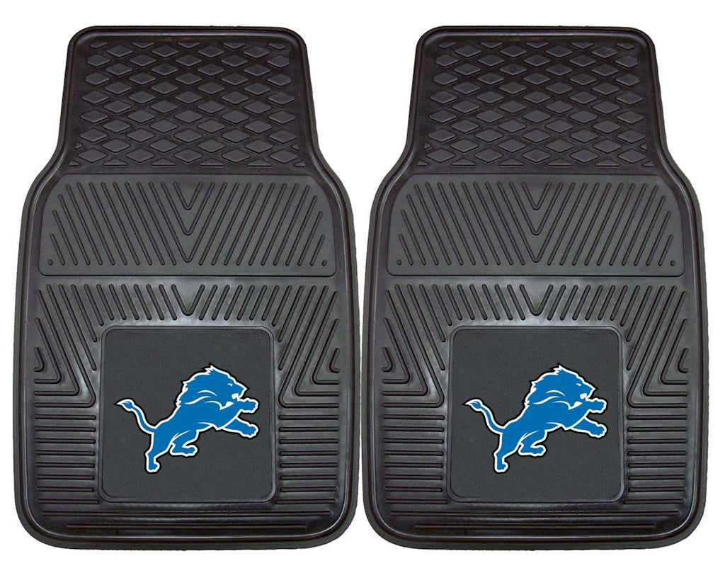 Detroit Lions Car Mats Heavy Duty 2 Piece Vinyl