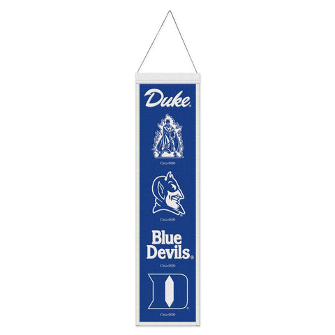 Duke Blue Devils Banner Wool 8x32 Heritage Evolution Design
