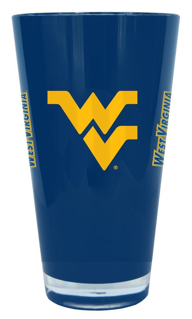 West Virginia Mountaineers Glass 20oz Pint Plastic Insulated CO