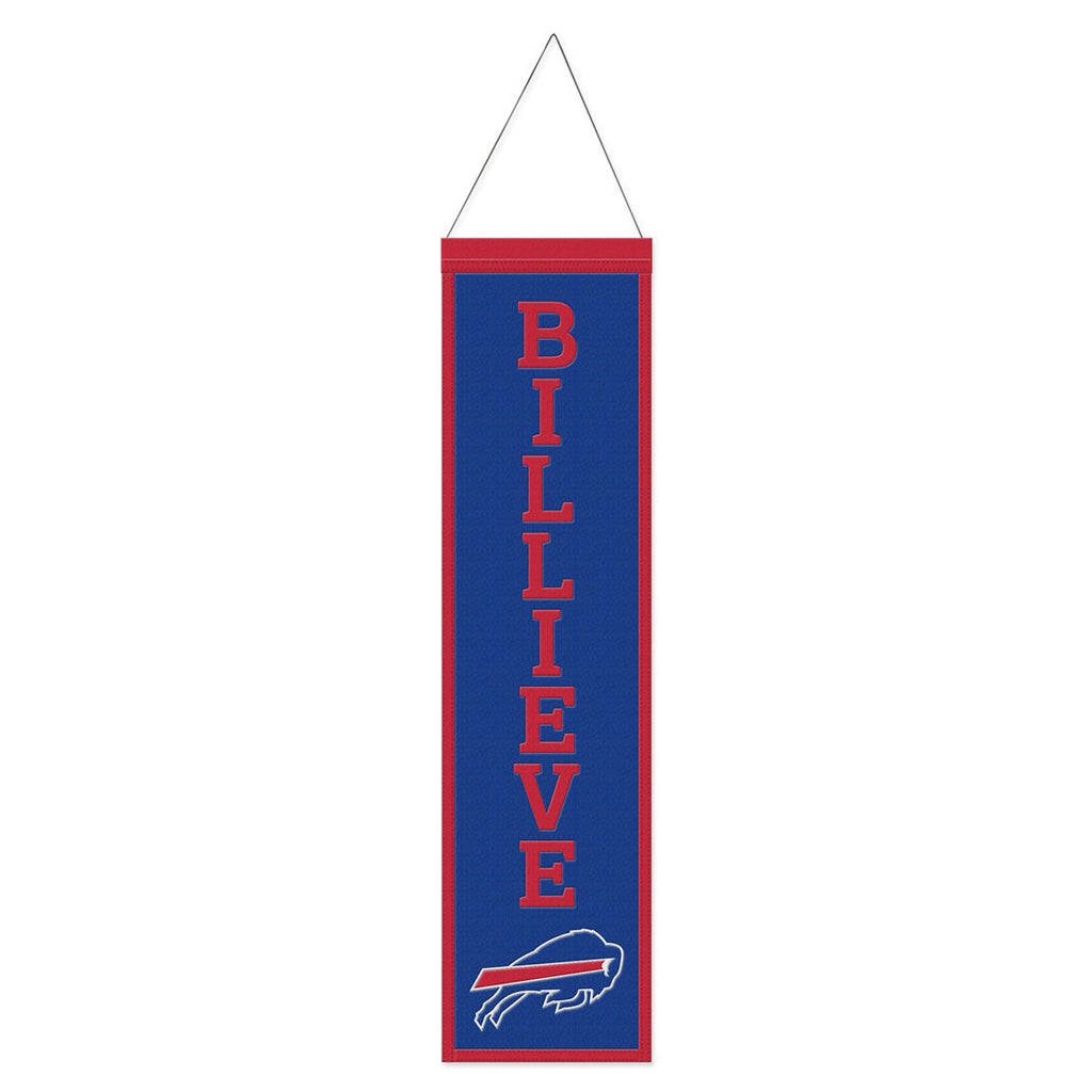 Buffalo Bills Banner Wool 8x32 Heritage Slogan Design Special Order