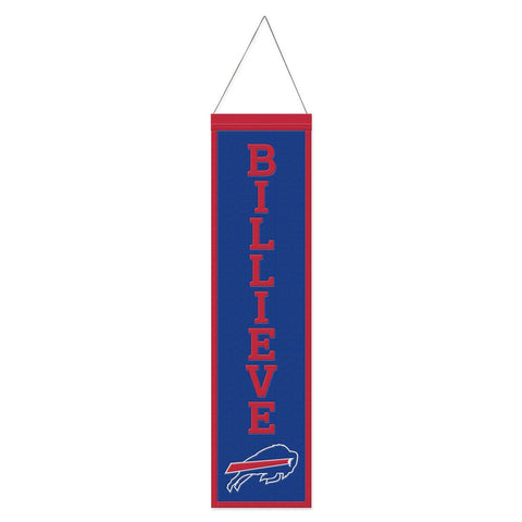 Buffalo Bills Banner Wool 8x32 Heritage Slogan Design Special Order