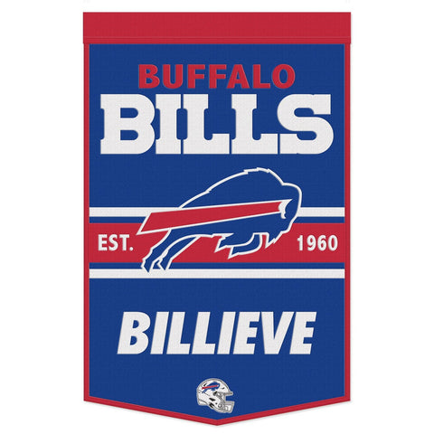 Buffalo Bills Banner Wool 24x38 Dynasty Slogan Design