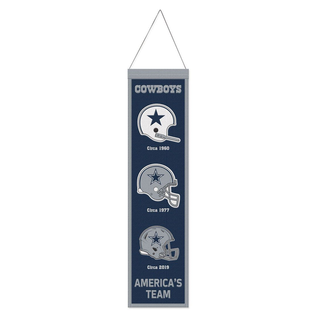 Dallas Cowboys Banner Wool 8x32 Heritage Evolution Design