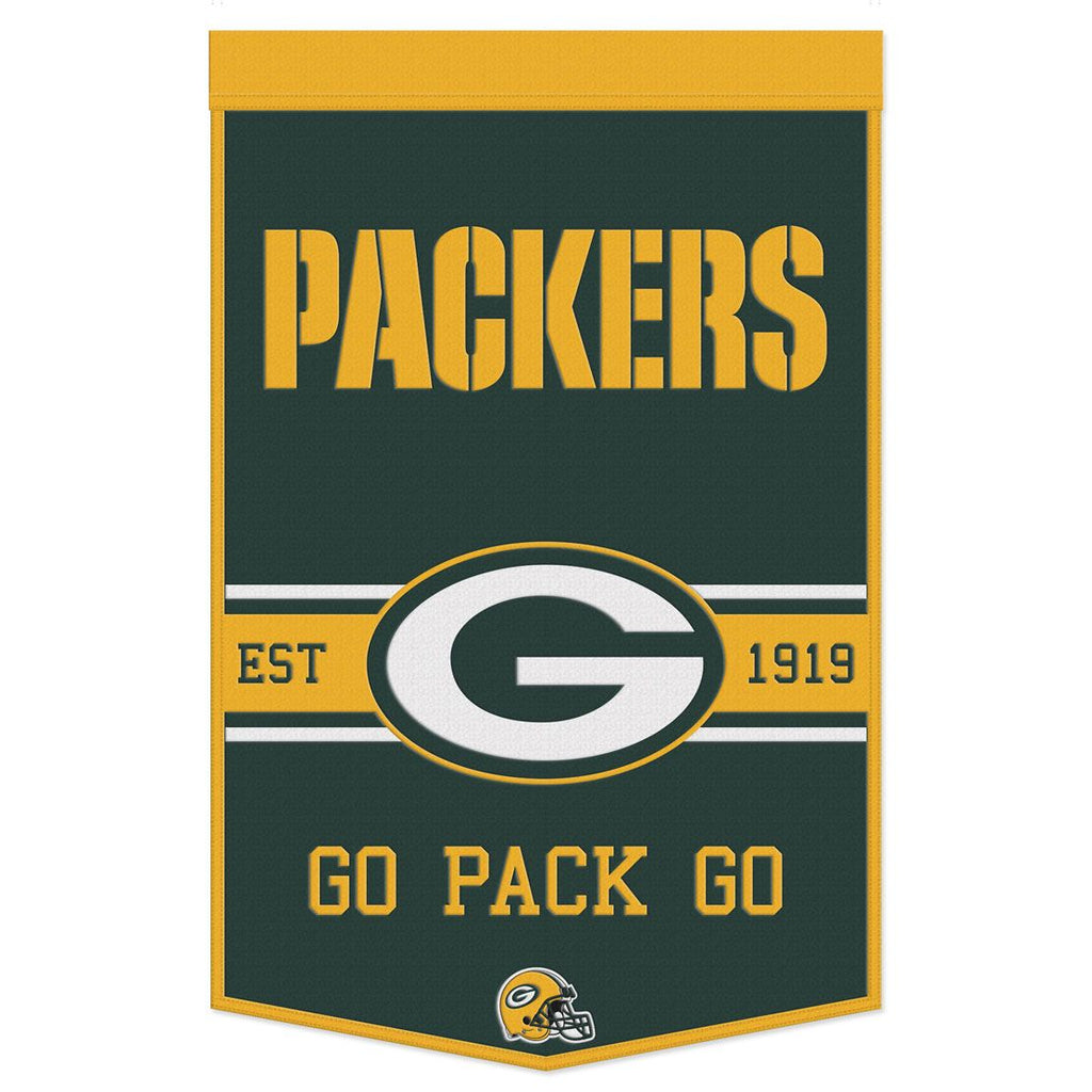 Green Bay Packers s Banner Wool 24x38 Dynasty Slogan Design Special Order