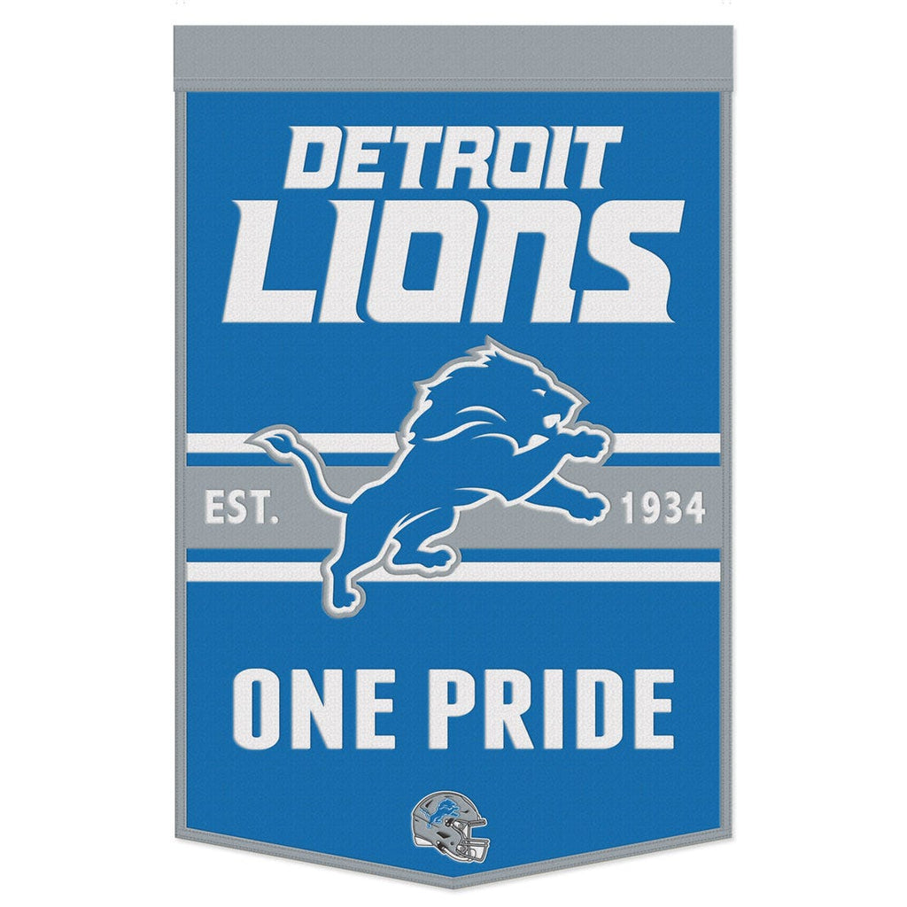 Detroit Lions Banner Wool 24x38 Dynasty Slogan Design