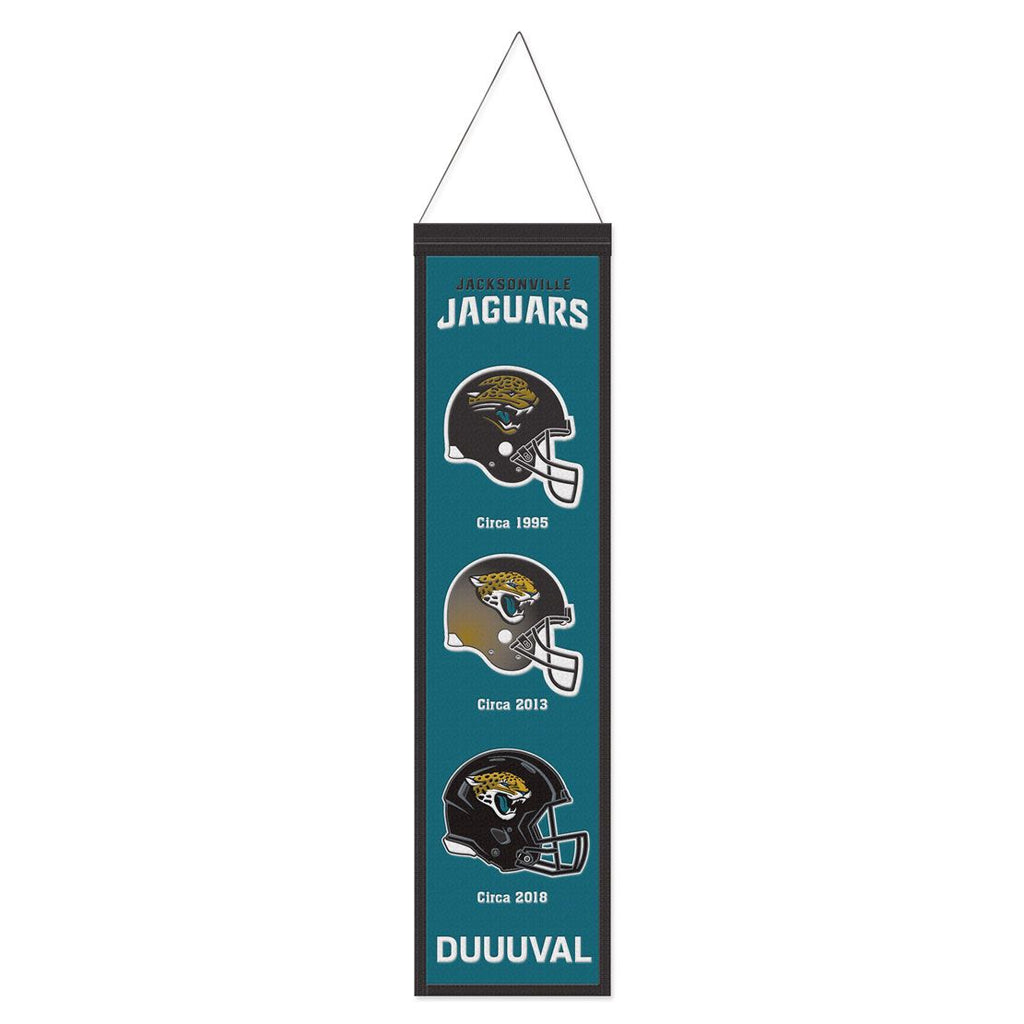 Jacksonville Jaguars Banner Wool 8x32 Heritage Evolution Design Special Order