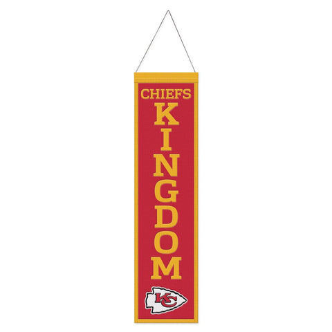 Kansas City Chiefs Banner Wool 8x32 Heritage Slogan Design