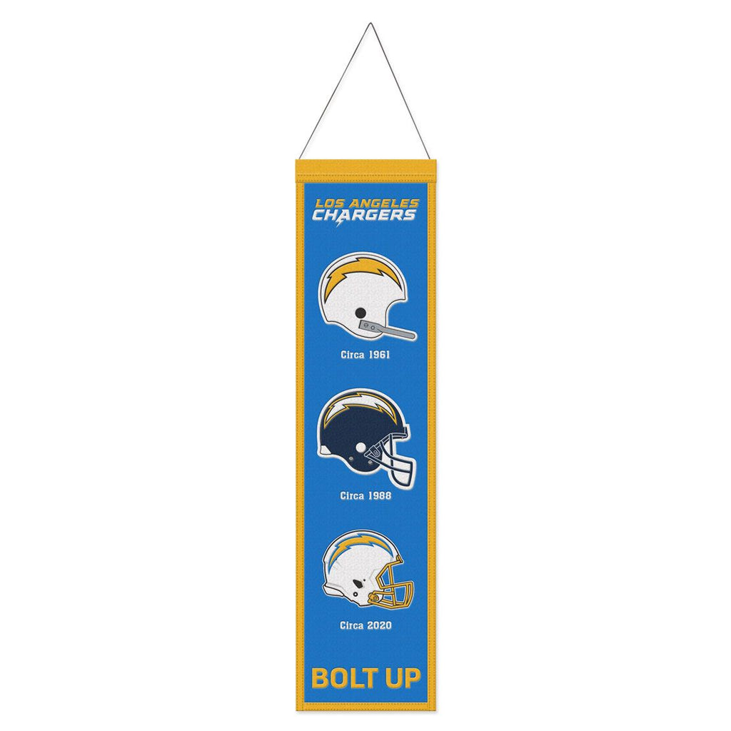 Los Angeles Chargers Banner Wool 8x32 Heritage Evolution Design Special Order
