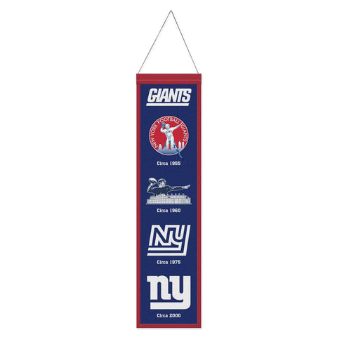 New York Giants Banner Wool 8x32 Heritage Evolution Design