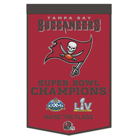 Tampa Bay Buccaneers Banner Wool 24x38 Dynasty Champ Design