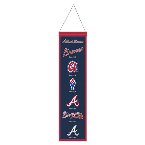 Atlanta Braves Banner Wool 8x32 Heritage Evolution Design