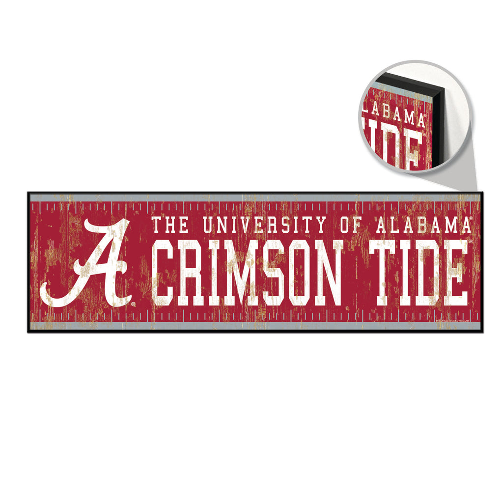 Alabama Crimson Tide Sign 9x30 Wood Yard Marker