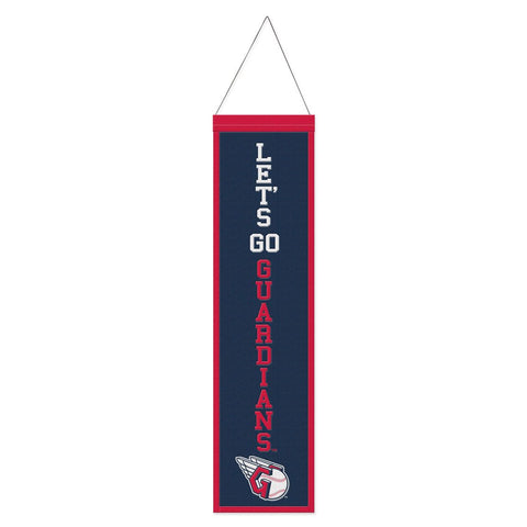 Cleveland Guardians Banner Wool 8x32 Heritage Slogan Design Special Order