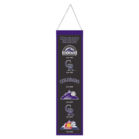 Colorado Rockies Banner Wool 8x32 Heritage Evolution Design Special Order