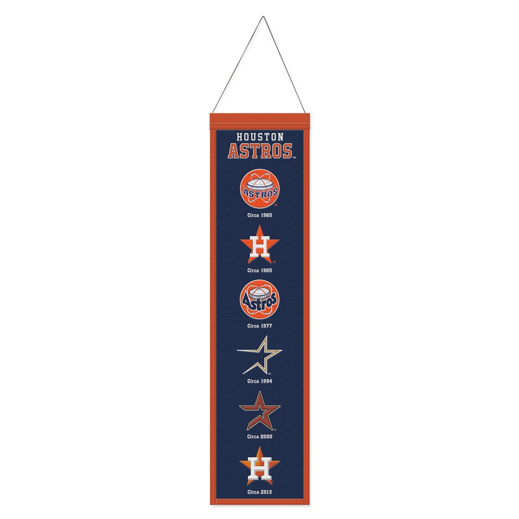 Houston Astros Banner Wool 8x32 Heritage Evolution Design Special Order