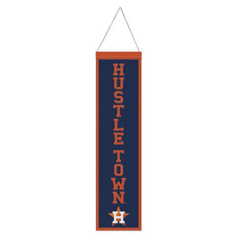 Houston Astros Banner Wool 8x32 Heritage Slogan Design