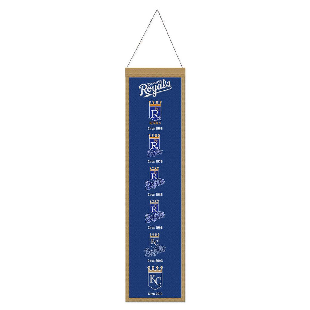 Kansas City Royals Banner Wool 8x32 Heritage Evolution Design Special Order