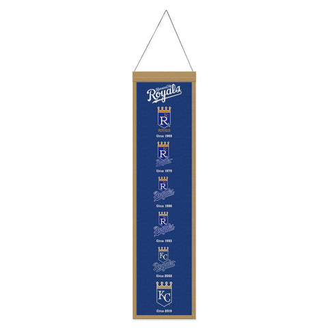 Kansas City Royals Banner Wool 8x32 Heritage Evolution Design Special Order