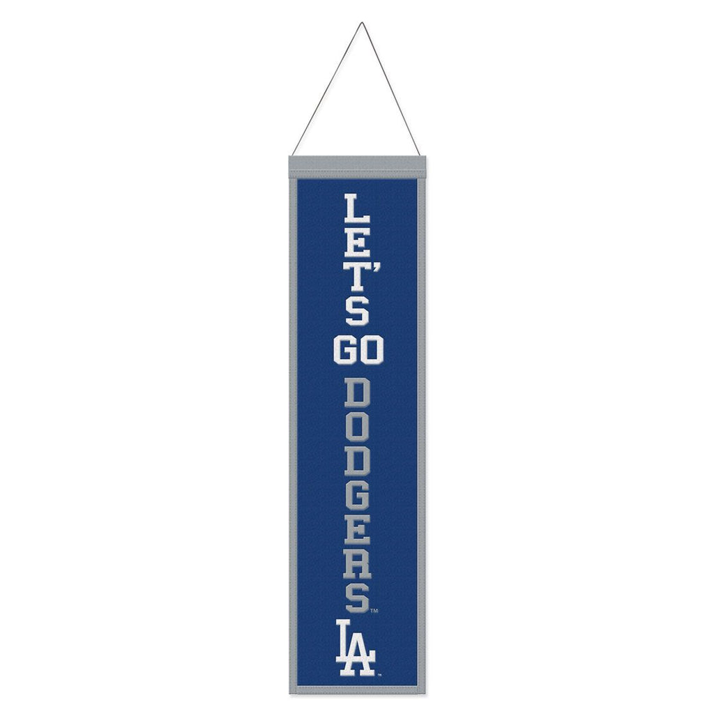 Los Angeles Dodgers Banner Wool 8x32 Heritage Slogan Design Special Order