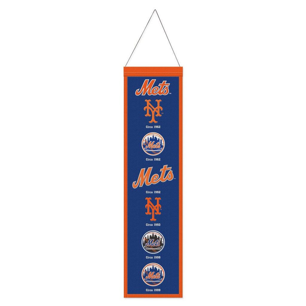 New York Mets Banner Wool 8x32 Heritage Evolution Design Special Order