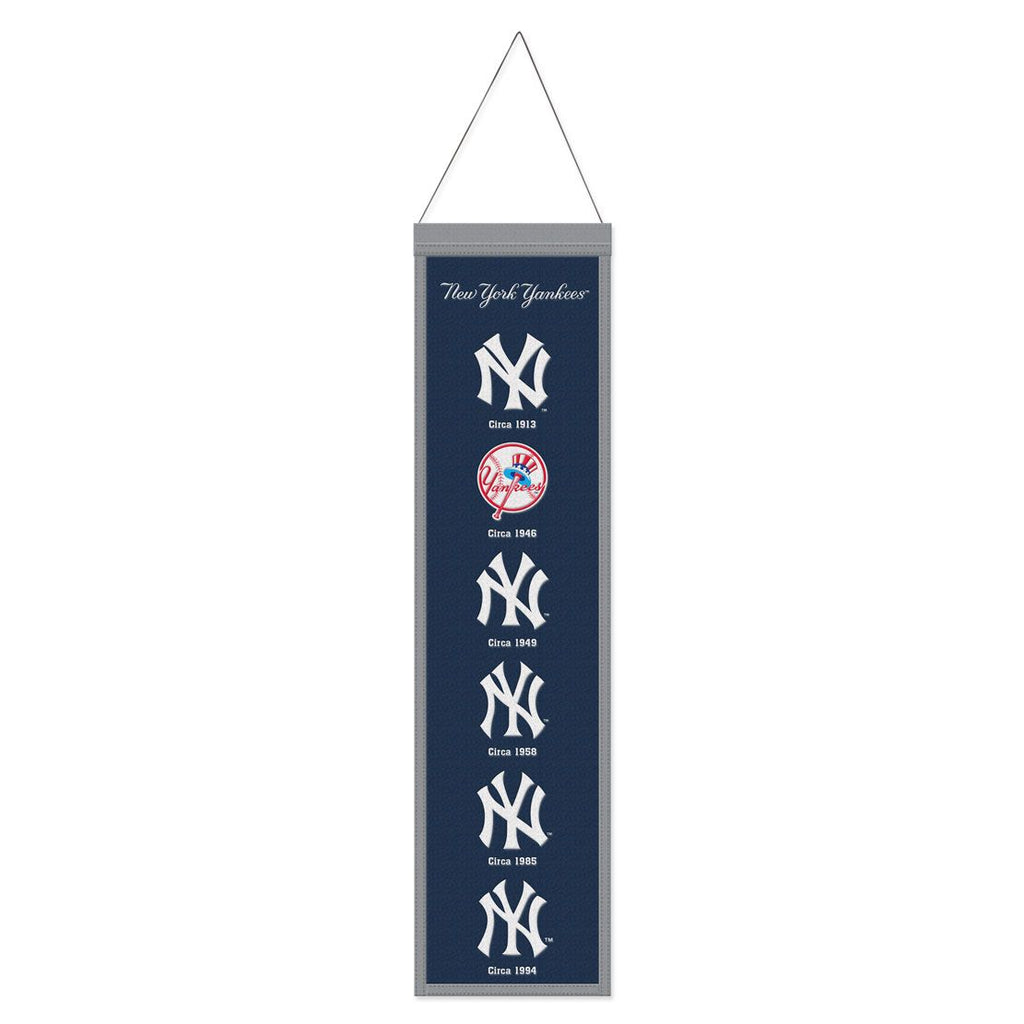 New York Yankees Banner Wool 8x32 Heritage Evolution Design Special Order