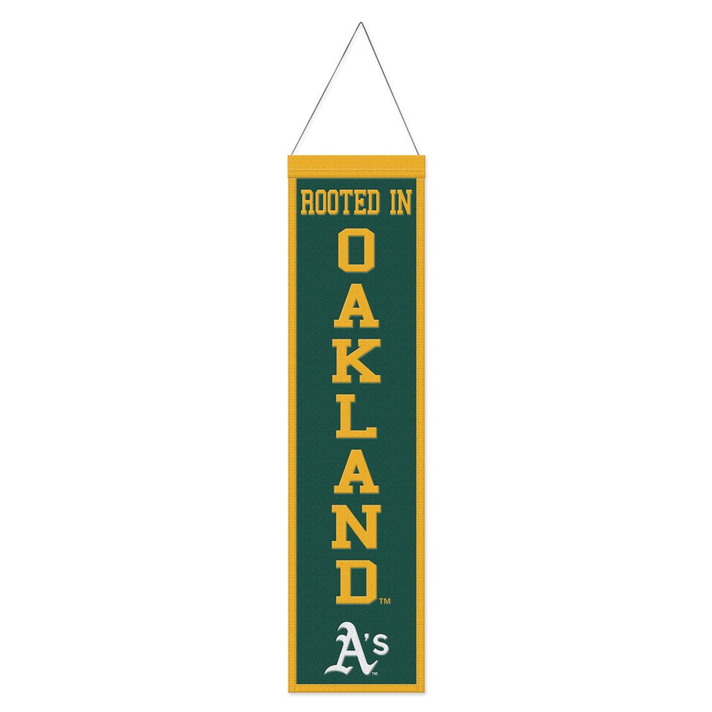 Oakland Athletics Banner Wool 8x32 Heritage Slogan Design