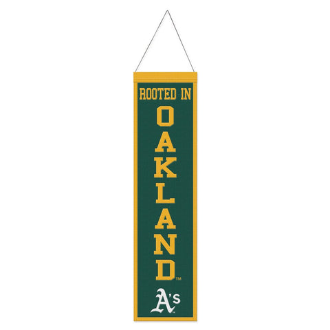 Oakland Athletics Banner Wool 8x32 Heritage Slogan Design Special Order