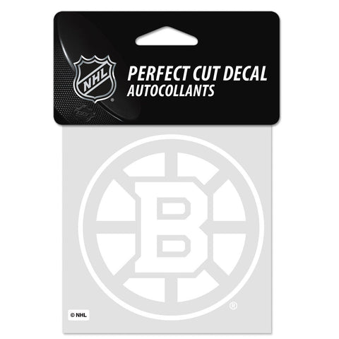 Boston Bruins Decal 4x4 Perfect Cut White