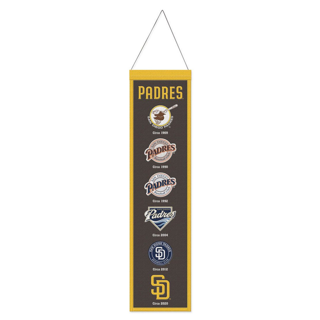 San Diego Padres Banner Wool 8x32 Heritage Evolution Design