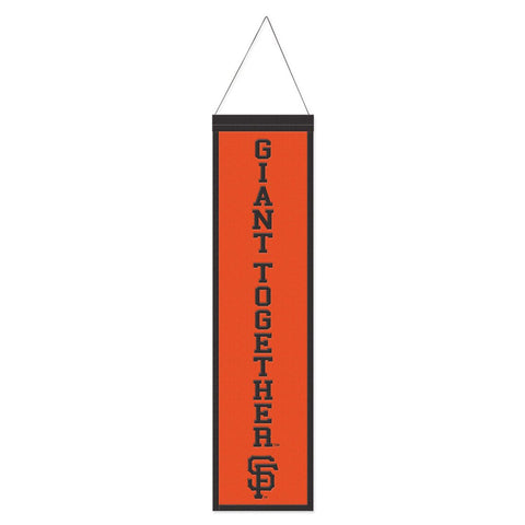 San Francisco Giants Banner Wool 8x32 Heritage Slogan Design Special Order