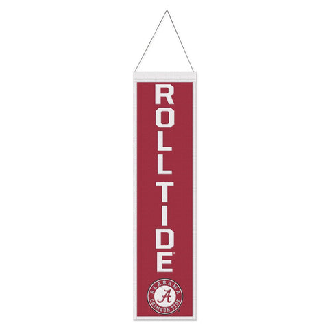 Alabama Crimson Tide Banner Wool 8x32 Heritage Slogan Design Special Order