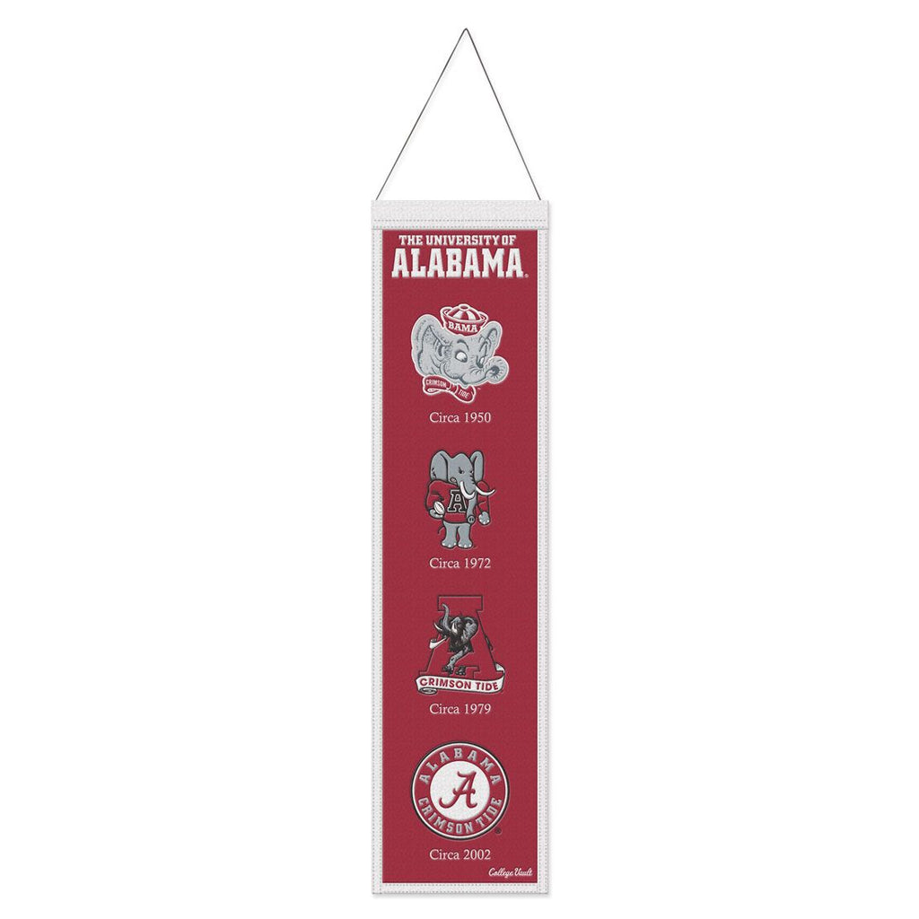 Alabama Crimson Tide Banner Wool 8x32 Heritage Evolution Design
