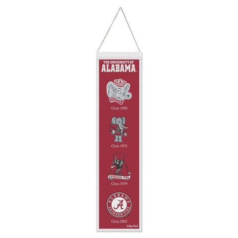 Alabama Crimson Tide Banner Wool 8x32 Heritage Evolution Design