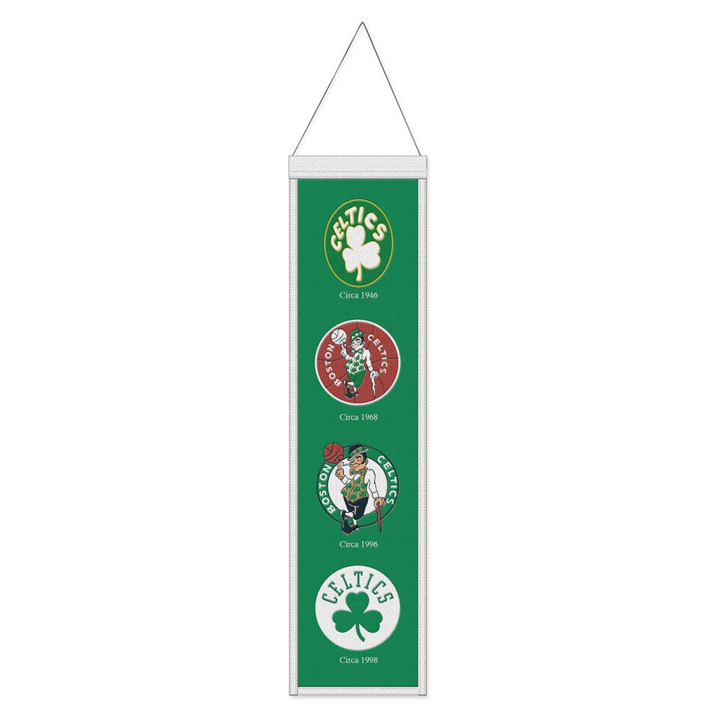 Boston Celtics Banner Wool 8x32 Heritage Evolution Design Special Order