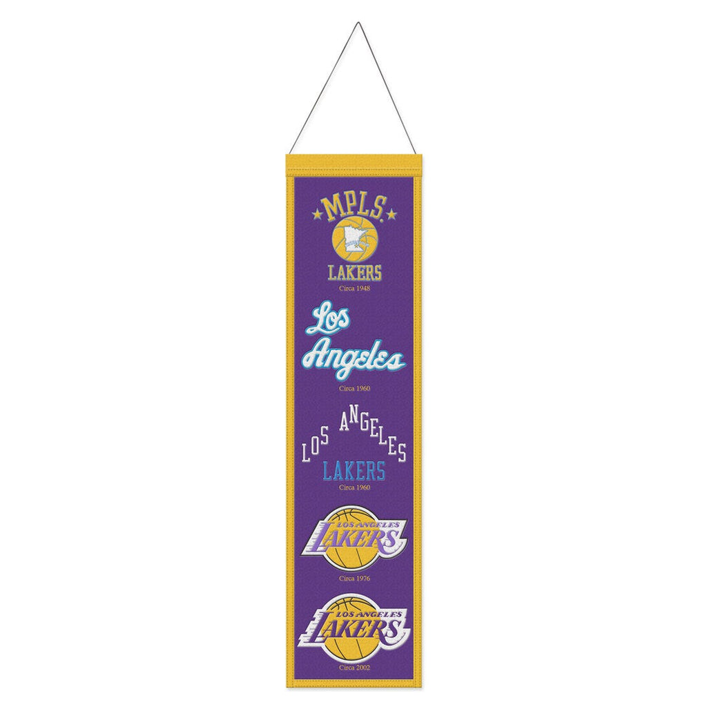 Los Angeles Lakers Banner Wool 8x32 Heritage Evolution Design Special Order