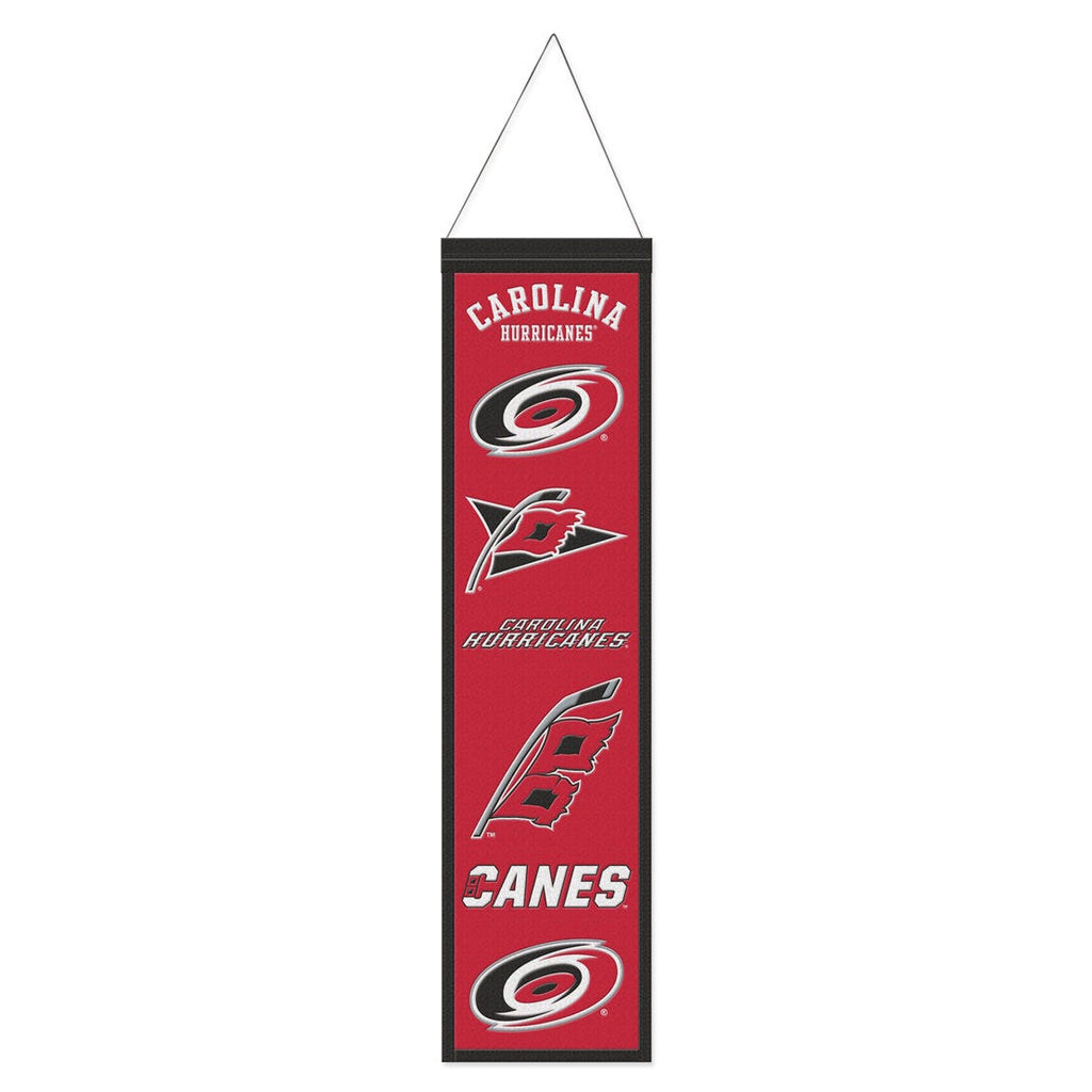 Carolina Hurricanes Banner Wool 8x32 Heritage Evolution Design Special Order