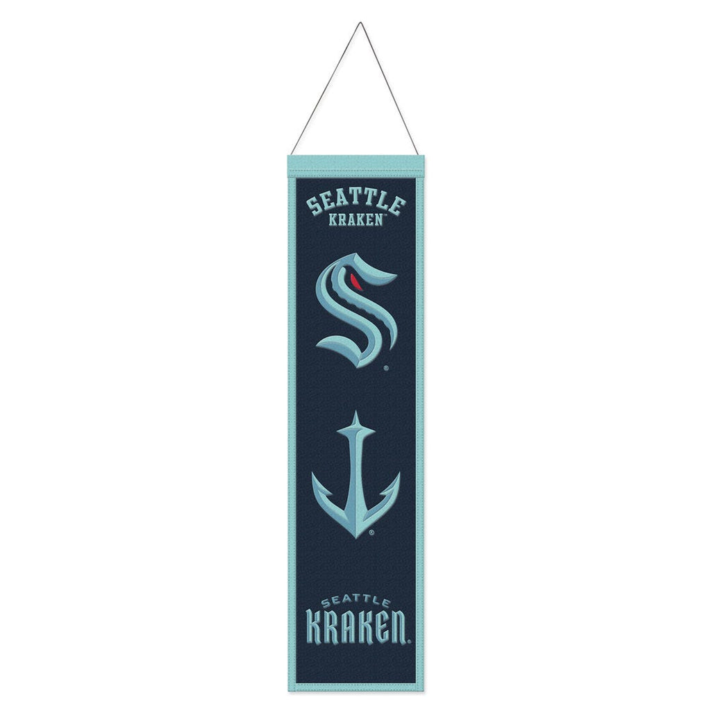 Seattle Kraken Banner Wool 8x32 Heritage Evolution Design Special Order