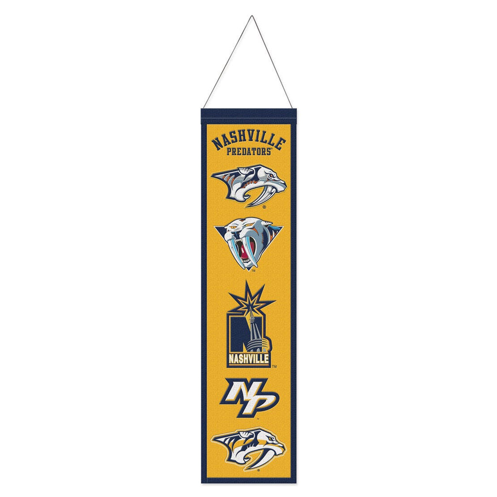 Nashville Predators Banner Wool 8x32 Heritage Evolution Design Special Order